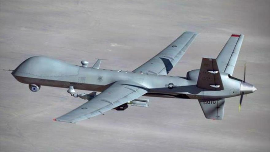 Un dron estadounidense MQ-9 Reaper durante un vuelo de prueba.