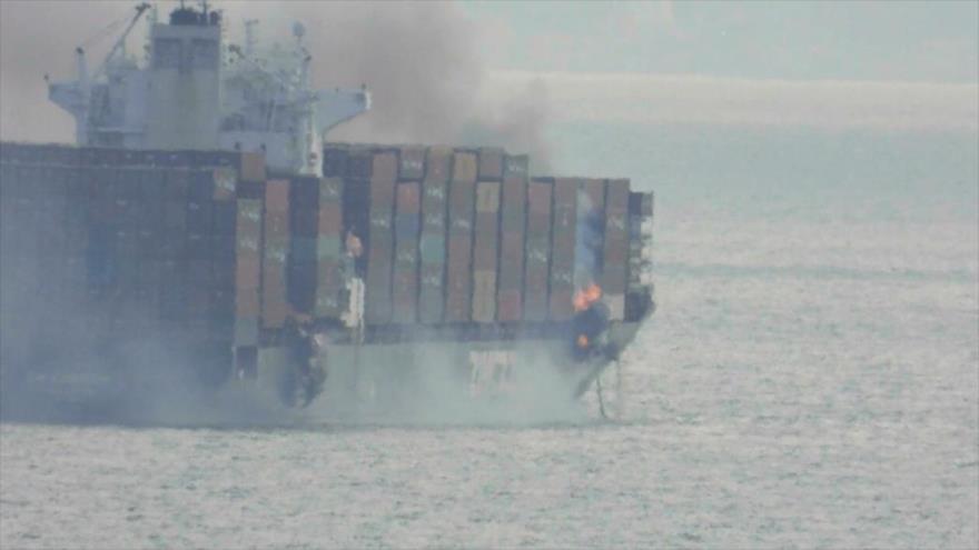 “Zim Kingston, buque incendiado en aguas canadienses es israelí”