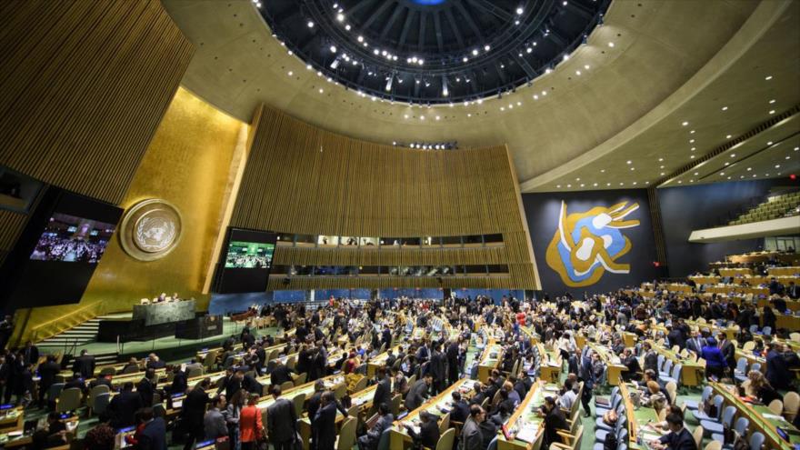 Una reunión de la Asamblea General de la ONU.