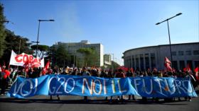“Ustedes son el problema”: Miles protestan en Roma contra el G20
