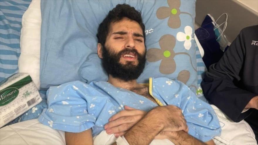 Miqdad al-Qawasmeh, prisionero palestino en huelga de hambre.
