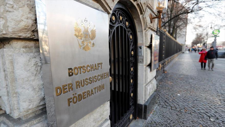 Una vista general de la embajada de Rusia en Berlín, Alemania, 4 de diciembre de 2019. (Foto: Reuters)