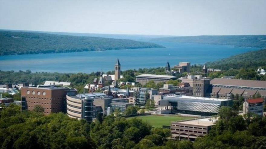 Una vista general de la universidad Cornell, Nueva York, EE.UU.