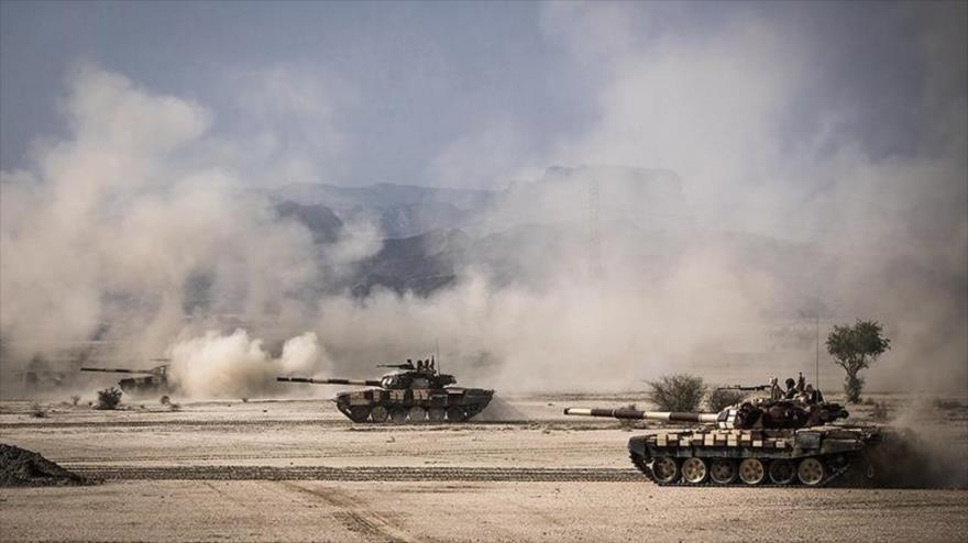 El Ejército de Irán lleva a cabo la primera fase de los ejercicios militares Zolfaqar 1400 en el sureste del país, 7 de noviembre de 2021. (Foto: Tasnim)