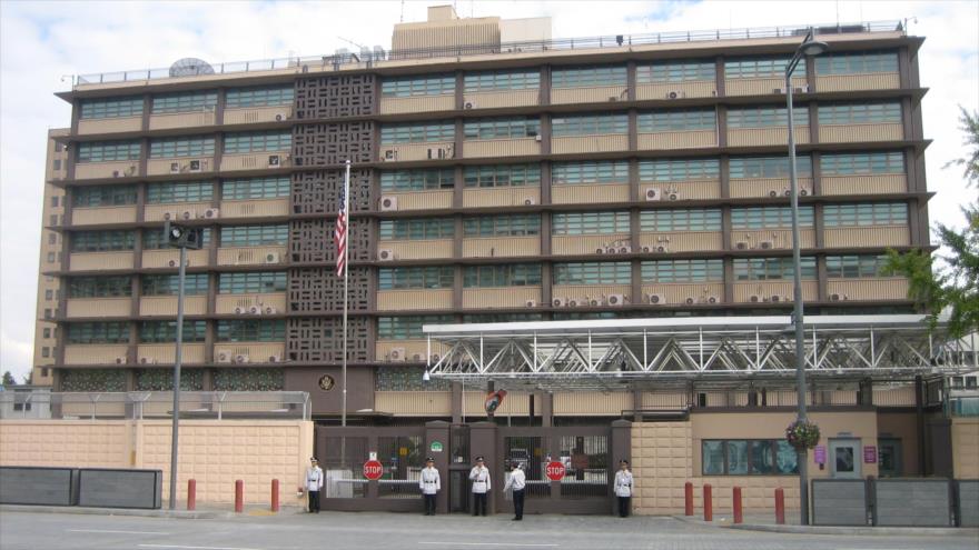 Fachada de la embajada de Estados Unidos en Seúl, capital surcoreana. 