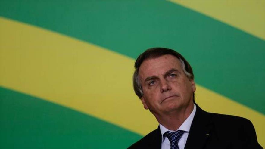 El presidente brasileño, Jair Bolsonaro, en un acto de presencia en el conservador Partido Liberal (PL) al que pertenece.