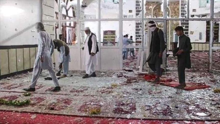 La mezquita golpeada por una explosión en el distrito de Spin Gha, en la provincia afgana de Nangarhar, 12 de noviembre de 2021.