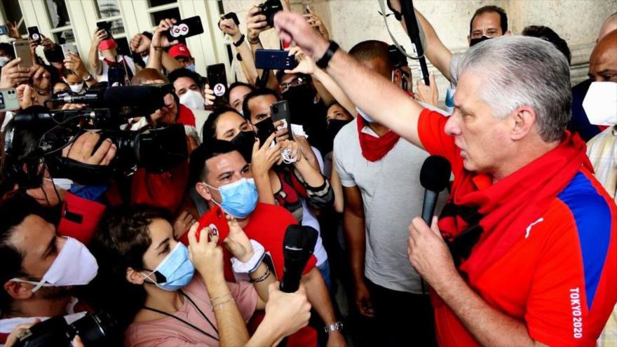Díaz-Canel en sentada antimperialista: Cuba va a vivir en paz