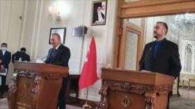 Canciller turco en Teherán: ¡Levantar las sanciones crueles ya!