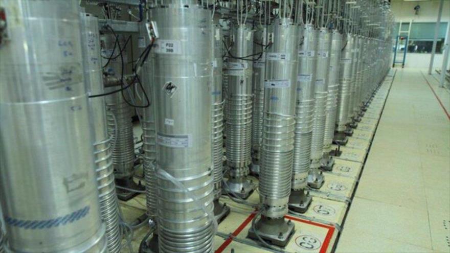 Centrifugadoras instaladas en la planta nuclear iraní de Natanz (centro).