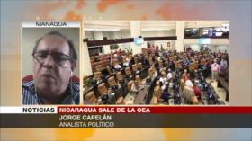Capelán: Salida de Nicaragua de OEA es un fracaso rotundo para EEUU