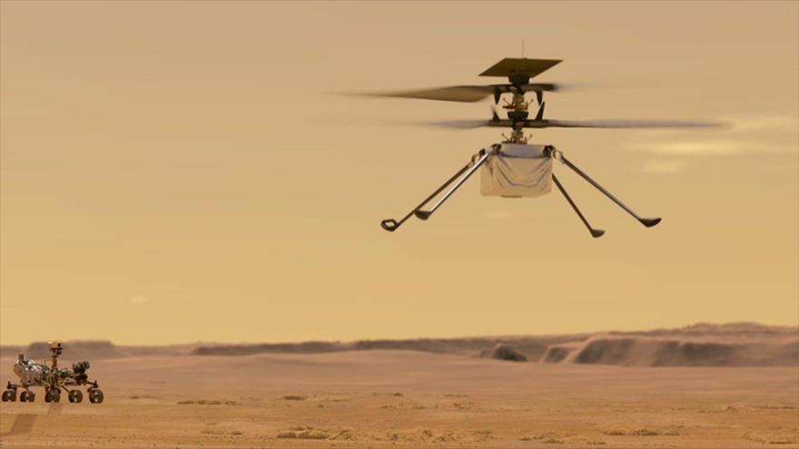 Vídeo muestra la mejor grabación de un vuelo de Ingenuity en Marte