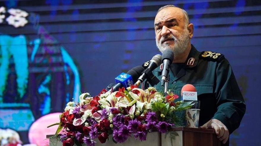 El comandante en jefe del Cuerpo de Guardianes de la Revolución Islámica (CGRI) de Irán, el general de división Hosein Salami.