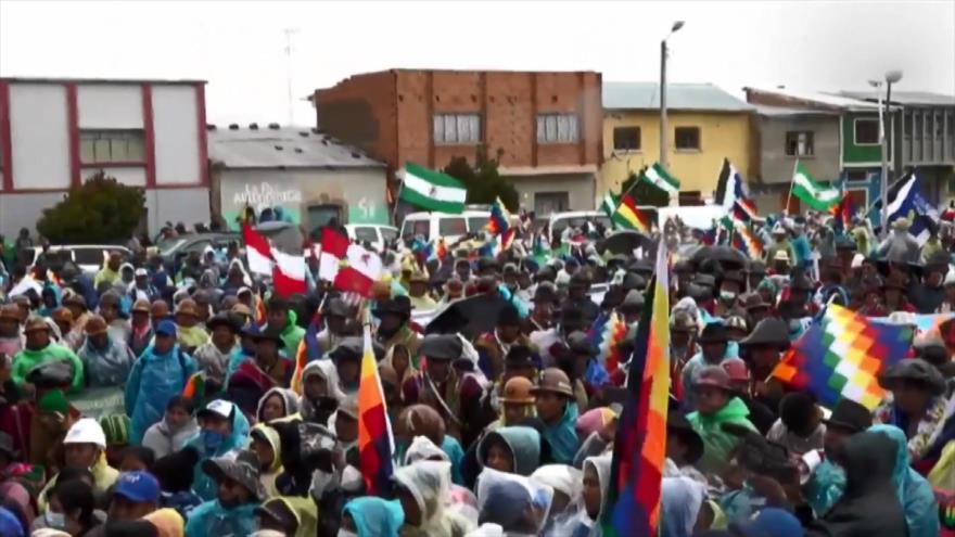 Los bolivianos siguen las marchas en apoyo al Gobierno de Arce | HISPANTV