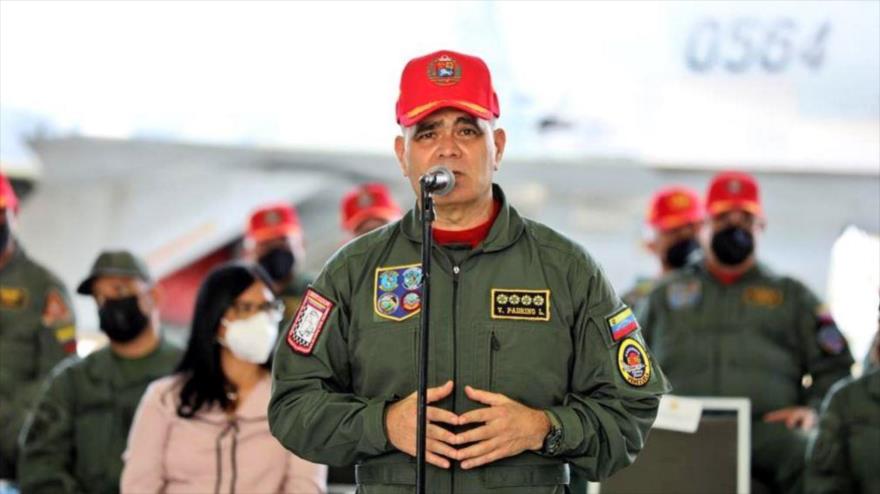 
El ministro de Defensa de Venezuela, Vladimir Padrino López, en el 101 aniversario de la Aviación Militar Bolivariana, 27 de noviembre de 2021. 
