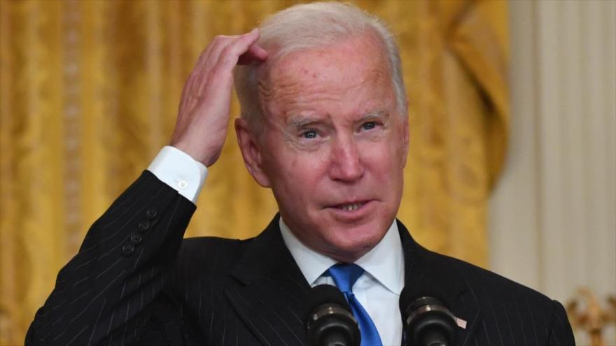 El presidente de EE.UU., Joe Biden, ofrece un discurso en la Casa Blanca, 13 de octubre de 2021. (Foto: AFP)
