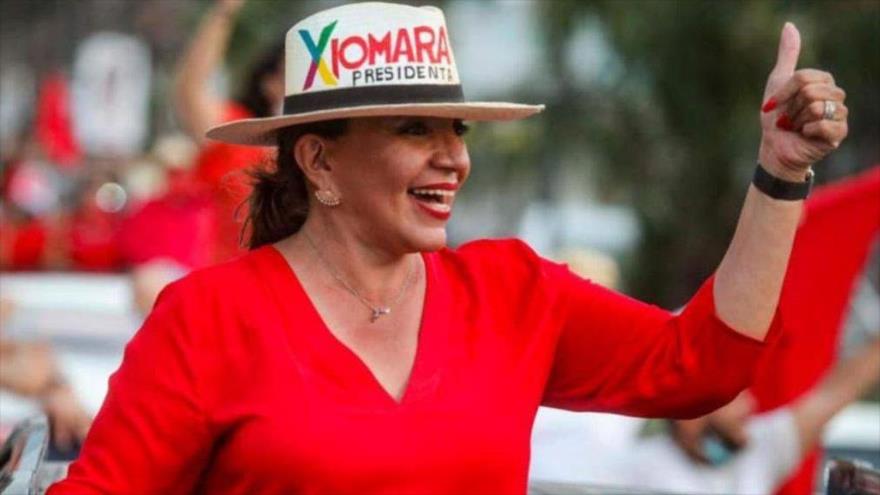 La candidata izquierdista de Honduras Xiomara Castro 