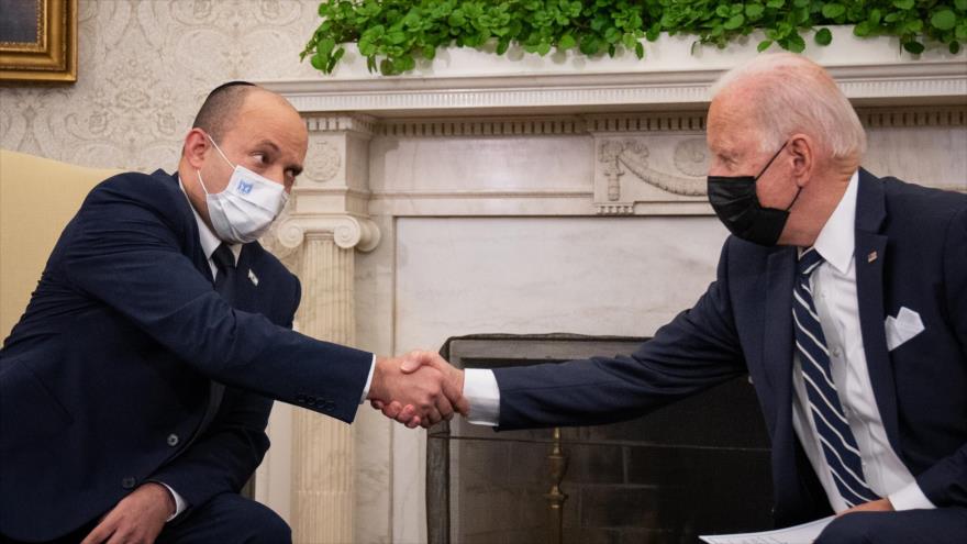 El presidente de Estados Unidos (dcha.), Joe Biden, se reúne con el primer ministro israelí, Naftali Bennett, en la Casa Blanca, en Washington, 27 de agosto de 2021. (Foto: Getty Images)