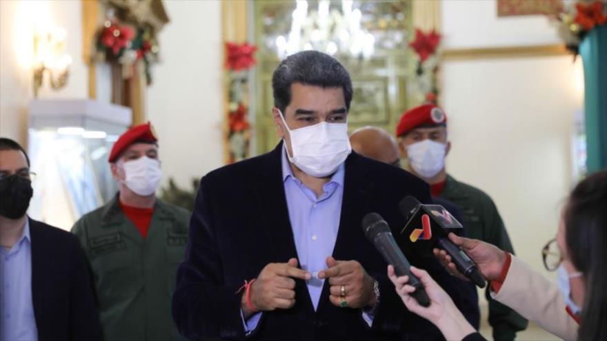 El presidente venezolano, Nicolás Maduro, en el palacio presidencial de Miraflores, 30 de noviembre de 2021.(Foto:Twitter@PresidencialVen)
