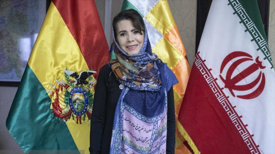 La embajadora de Bolivia en Irán, Romina Guadalupe Pérez Romas. (Foto: Mehr)