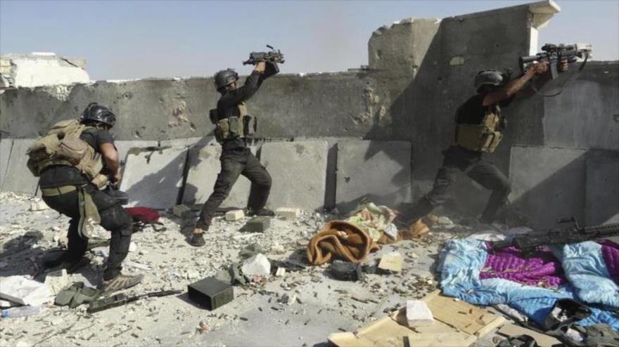 Las Fuerzas de Operaciones Especiales iraquíes durante combates con los terroristas de Daesh en la ciudad de Ramadi.