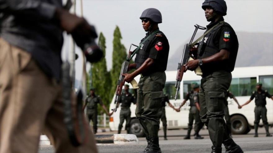 Agentes de Policía de Nigeria.