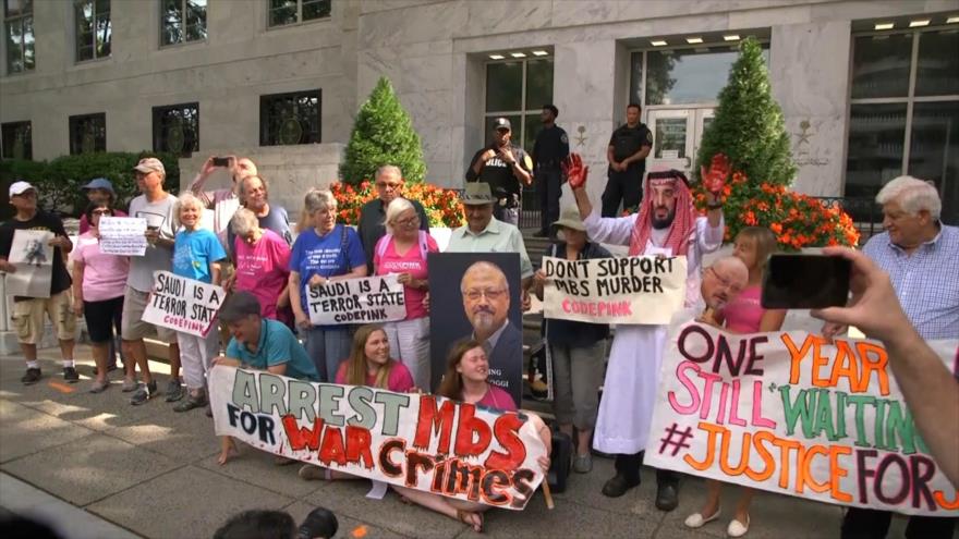 Cambian nombre de calle frente a la embajada saudí a Khashoggi