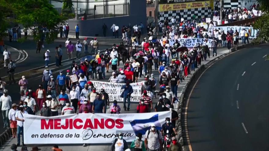 Salvadoreños marchan contra Gobierno; Bukele ve huellas de EEUU | HISPANTV