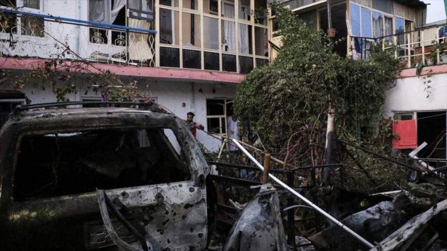 Residencia destruida después de un ataque con drones en Kabul, Afganistán, 29 de agosto de 2021. (Foto: Reuters)