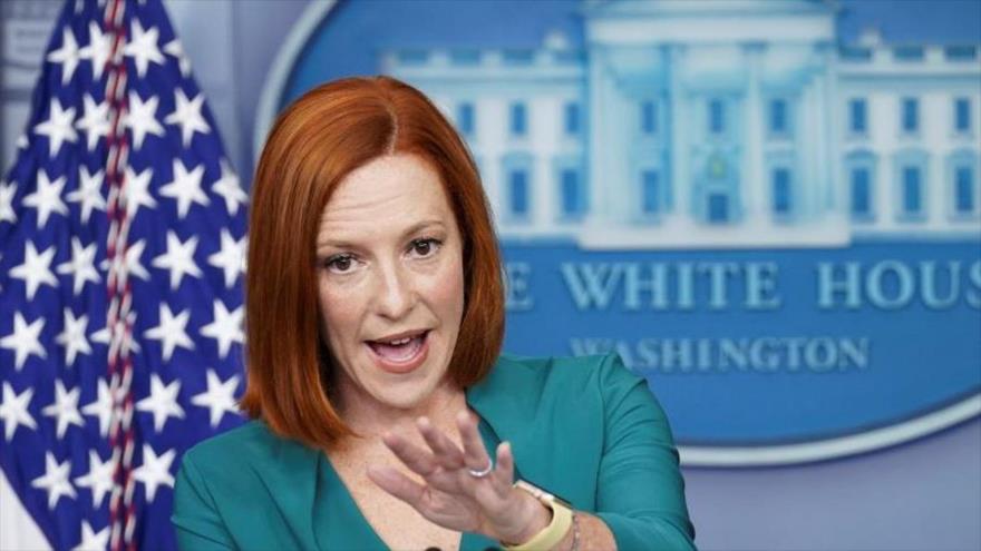 La portavoz de la Casa Blanca, Jen Psaki, en la Casa Blanca en Washington, Estados Unidos, 6 de octubre de 2021. (Foto: Reuters)