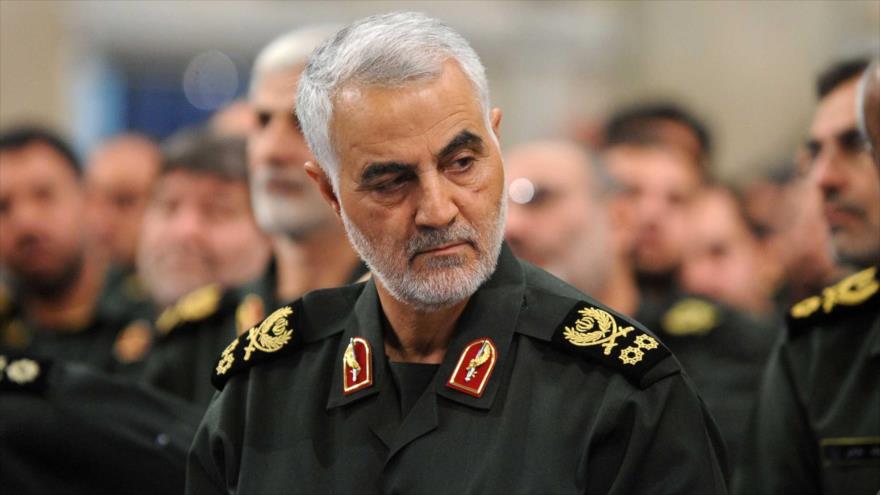 Mártir teniente general Qasem Soleimani, el comandante de la Fuerza Quds del Cuerpo de Guardianes de la Revolución Islámica (CGRI) de Irán.
