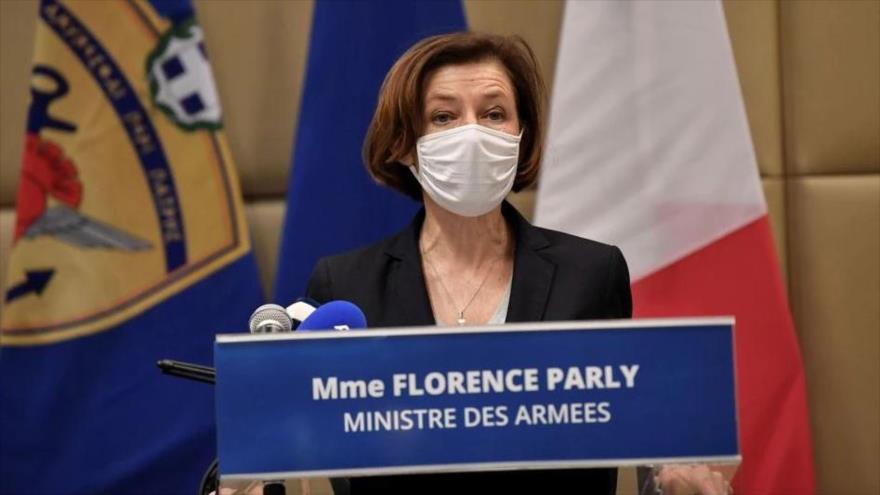 
La ministra de Defensa francesa, Florence Parly, en una conferencia de prensa en Atenas, Grecia, 25 de enero de 2021. (Foto: Reuters) 
