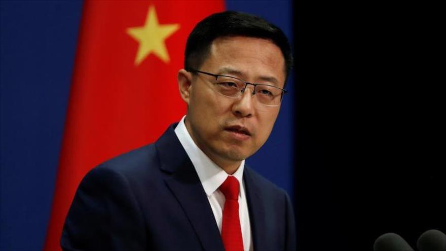 Portavoz de Cancillería de China, Zhao Lijian, durante una conferencia de prensa en Pekín, China, 10 de septiembre de 2020. (Foto: Reuters)