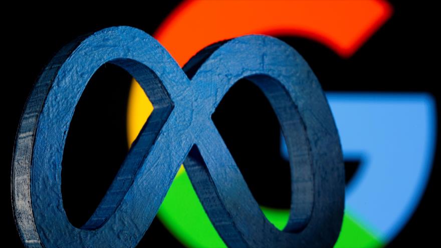 Los logos de Google y Meta. (Foto: Reuters)