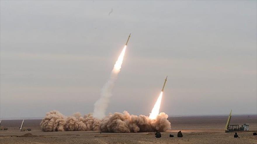 El lanzamiento de misiles durante maniobras militares Payambar-e Azam 17 (El Gran Profeta 17). (Foto: Tasnim)