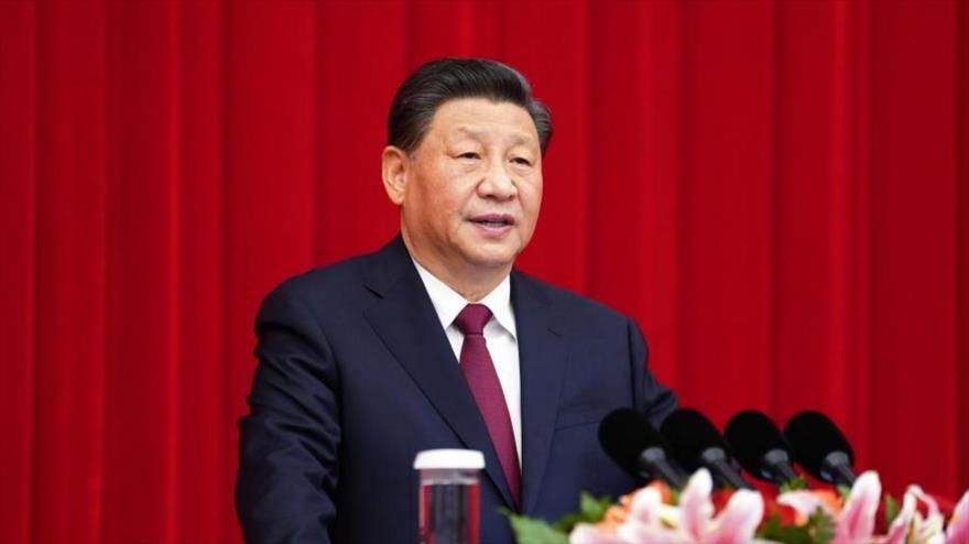 El presidente chino, Xi Jinping, ofrece un discurso de Año Nuevo en Pekín, la capital, 31 de diciembre de 2021. (Foto: Xinhua)