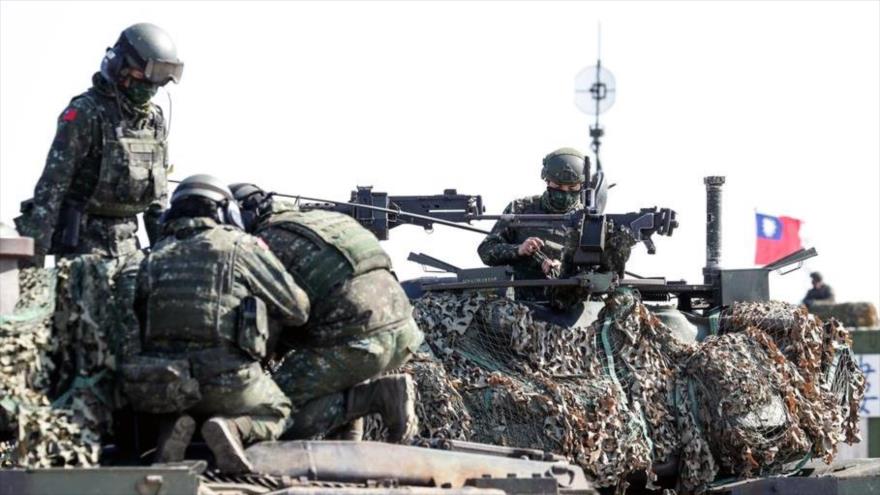 Fuerzas de Taiwán durante ejercicios militares, Hukou, 19 de enero de 2021. (Foto: Bloomberg)