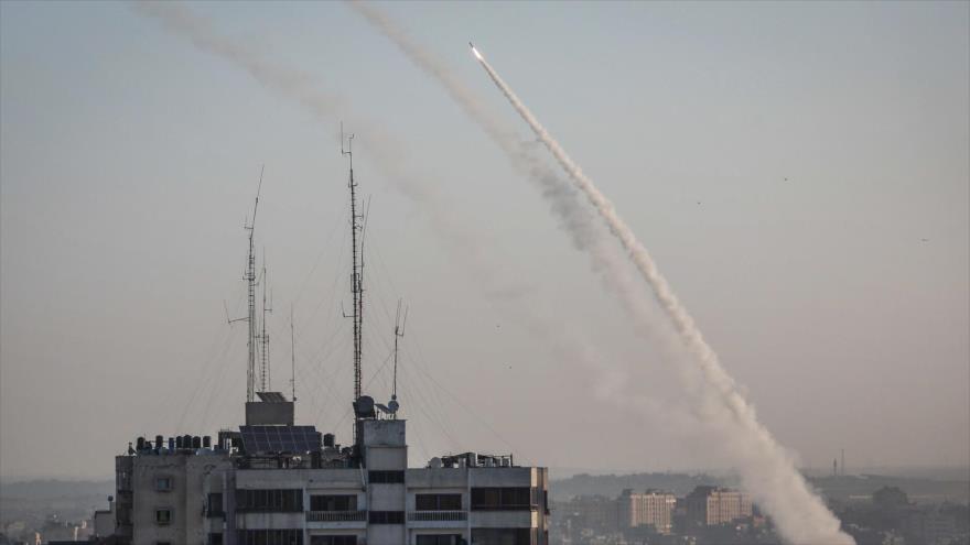 Cohetes lanzados desde la Franja de Gaza contra los territorios ocupados por Israel, 12 de noviembre de 2019.