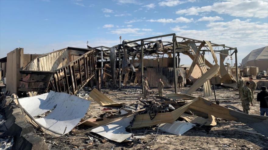 Una vista de los daños en la base militar estadounidense de Ain Al-Asad, en la provincia de Al-Anbar (oeste), 13 de enero de 2020. (Foto: AFP)