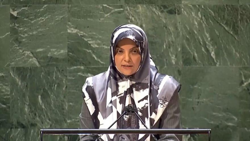 La representante permanente adjunta de la República Islámica ante las Naciones Unidas, Zahra Ershadi.