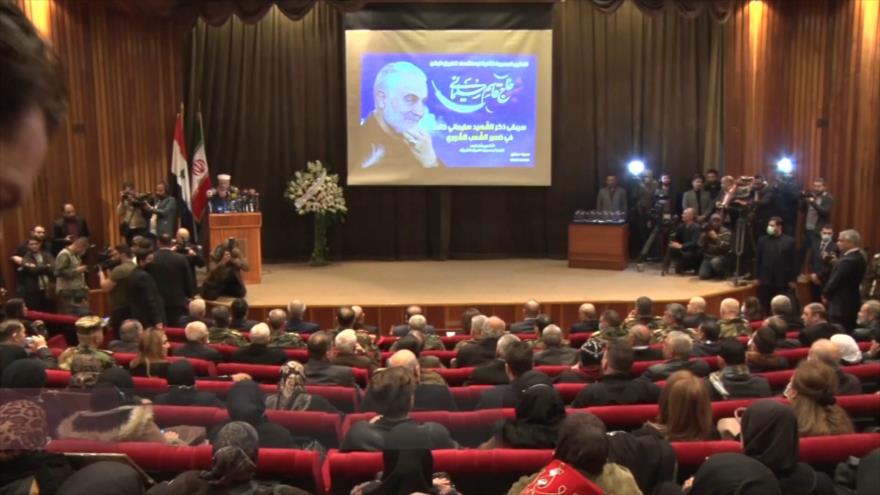 Conmemoran el 2.º aniversario del general Soleimani en Siria