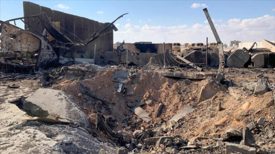 La base estadounidense Ain Al-Asad en la provincia de Al-Anbar, oeste de Irak, tras el ataque de misiles de Irán, 13 de enero de 2020. (Foto: AFP)