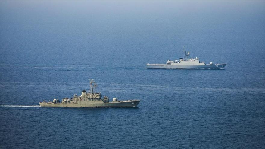 La 75.ª Flota Naval de del Ejército de Irán en las aguas internacionales. (Foto: YJC)