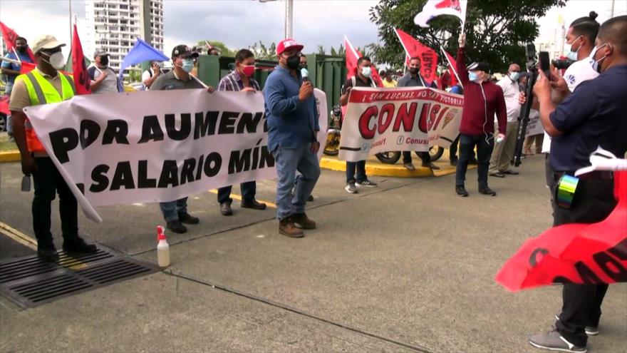 Trabajadores panameños exigen aumento general de salario