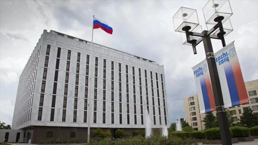 La embajada de Rusia en EE.UU., situada en Washington D.C, la capital federal de Estados Unidos.
