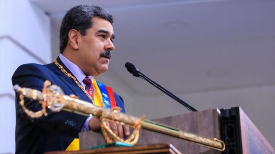 El presidente venezolano, Nicolás Maduro, evalúa el año 2021 en la rendición anual de su gestión, 15 de enero 2022. (Foto: @NicolasMaduro)
