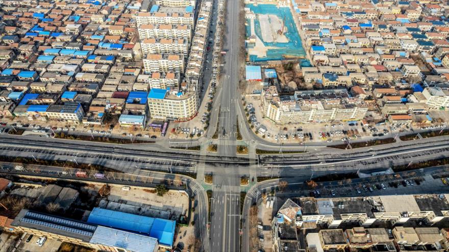 Carreteras de la ciudad de Anyang, en la provincia central china de Henan, 13 de enero de 2022. (Foto: AFP)