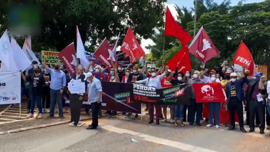 Paro nacional de los trabajdores en Brasil exige ajuste salarial