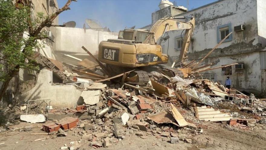 Las autoridades saudíes destruyen las viviendas de los residentes de un barrio de Yida, en el oeste de Arabia Saudí.