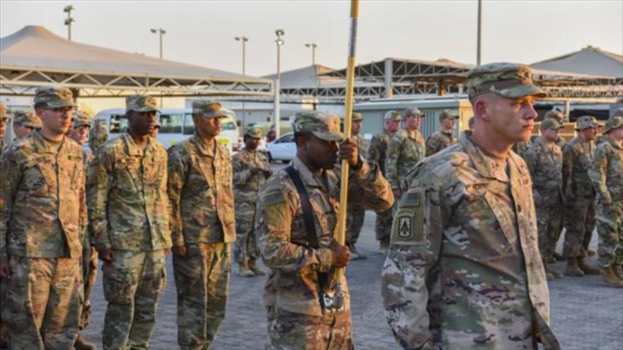 Tropas de EE.UU. en la base aérea de Al-Dhafra, en los Emiratos Árabes Unidos, 7 de diciembre de 2018.